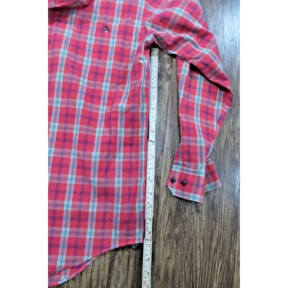 Paddock Club by Arrow Men's Long Sleeve Button Down Long Sleeve Plaid Medium - Picture 5 of 11
